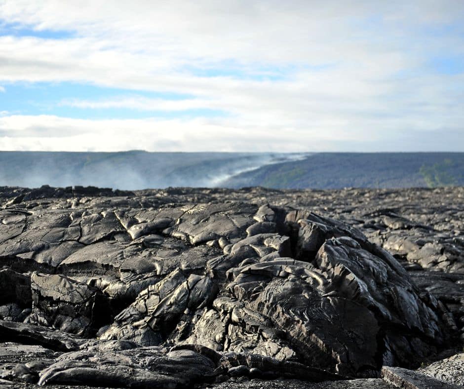 Hawaiian Volcanoes and Lava Fields